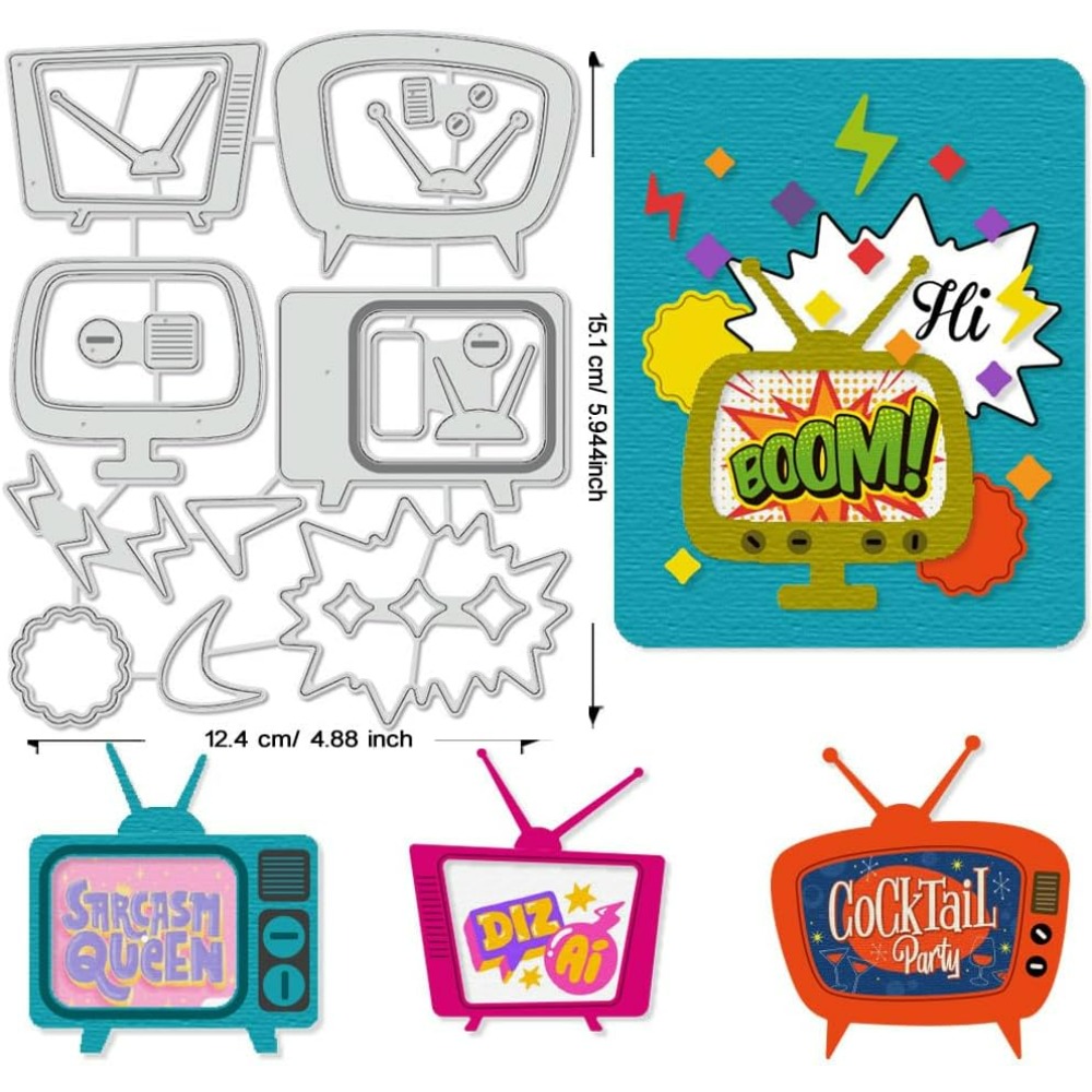 Retro TV Cutting Dies Stencils - đánh giá và giá Metal Photo Panel