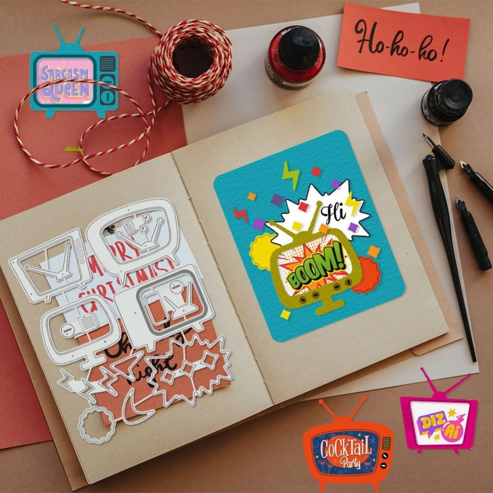 Retro TV Cutting Dies Stencils - đánh giá và giá Metal Photo Panel